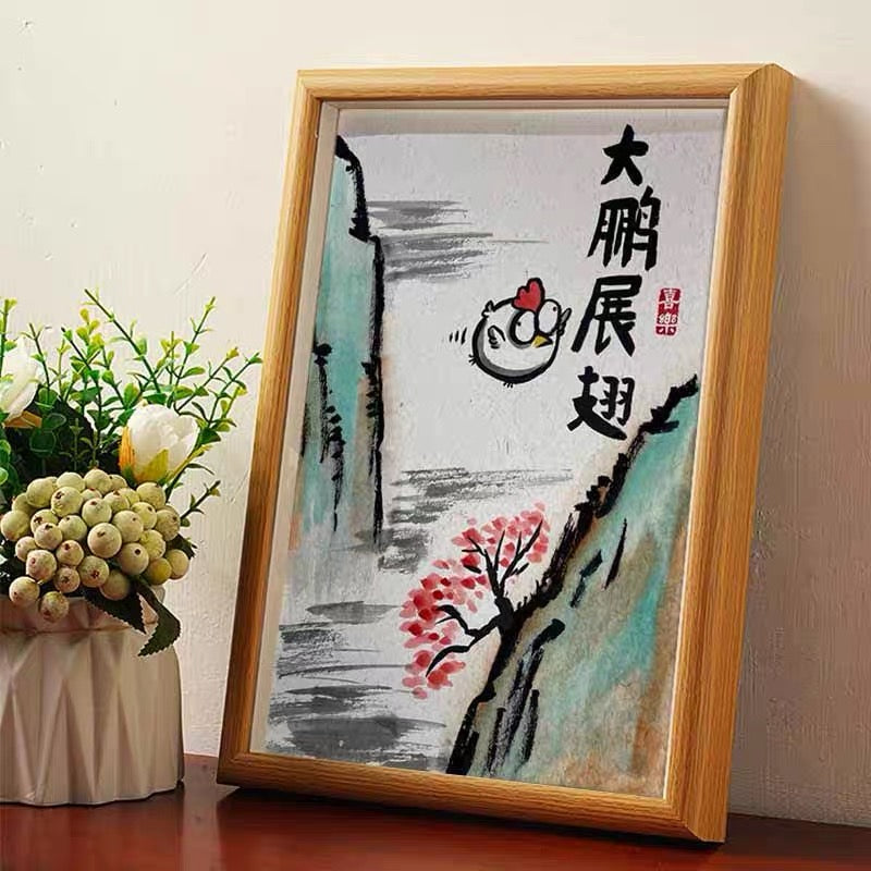 The Great Peng Spreads its Wings, Hand-painted by the master,  Include picture frame （free shipping by air）