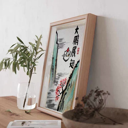 The Great Peng Spreads its Wings, Hand-painted by the master,  Include picture frame （free shipping by air）