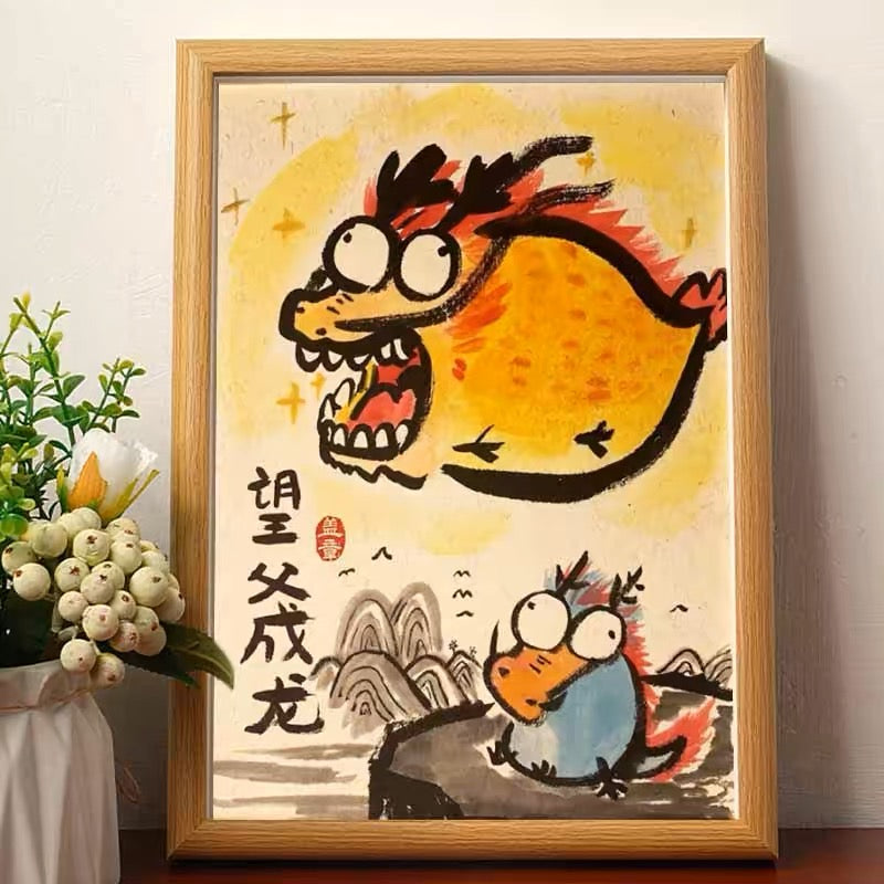 Hope the father can become a dragon include picture frame（free shipping by air）