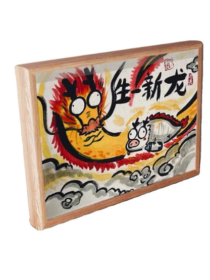 Having a baby dragon include picture frame（free shipping by air）