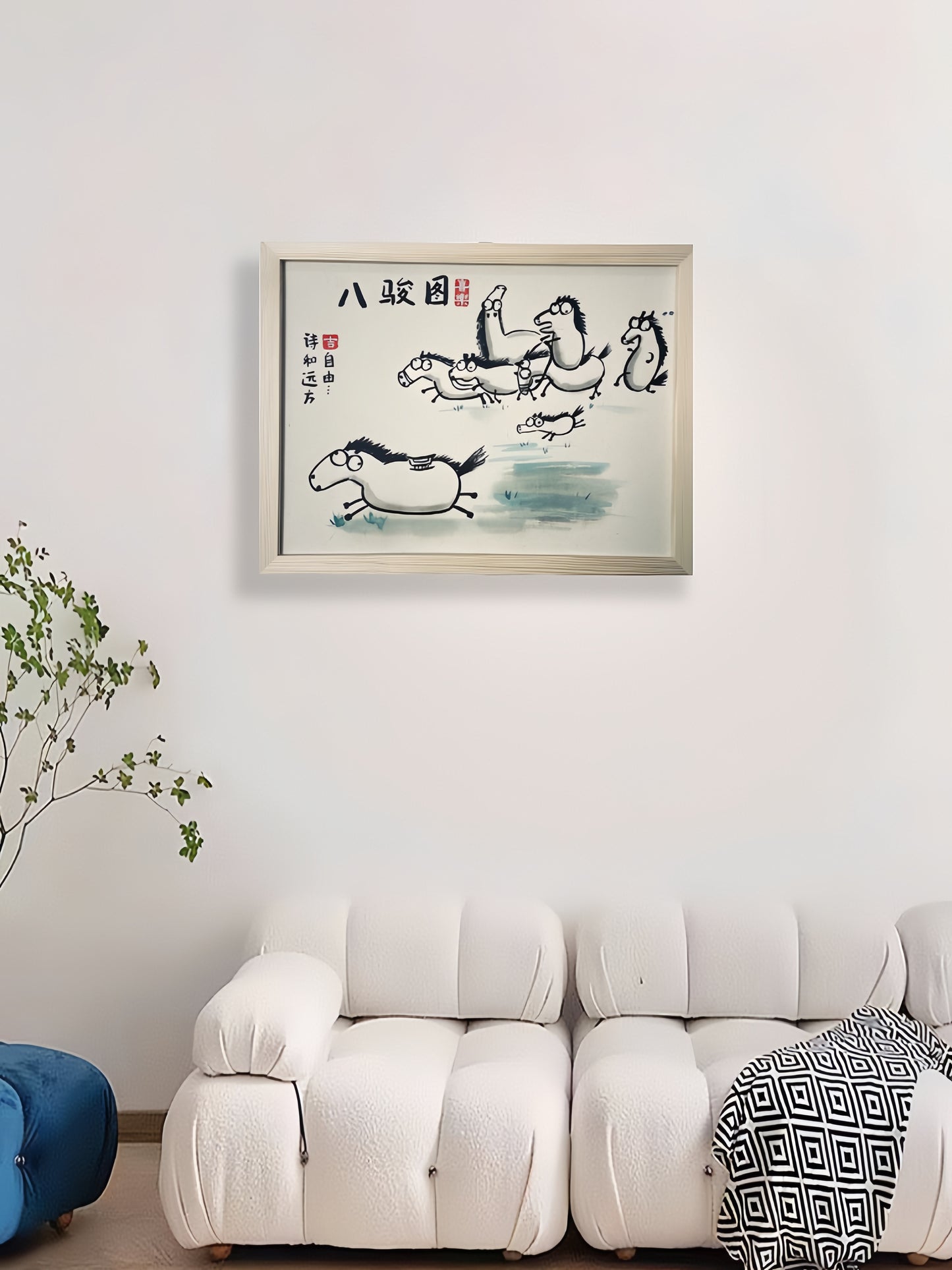 EIGHT CHUN MAP, Hand-painted by the master,  Include picture frame （free shipping by air）